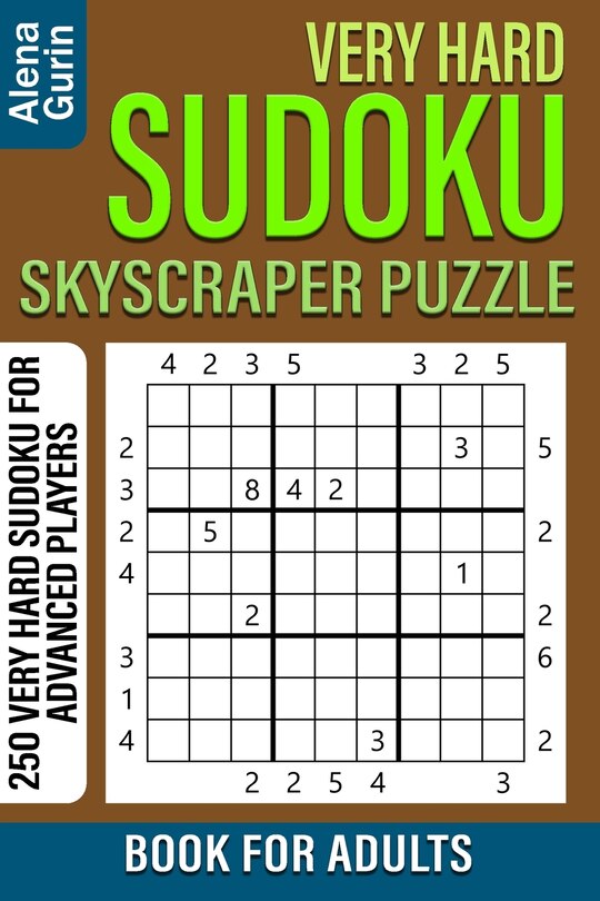 Front cover_Very Hard Sudoku Skyscraper Puzzle Book for Adults