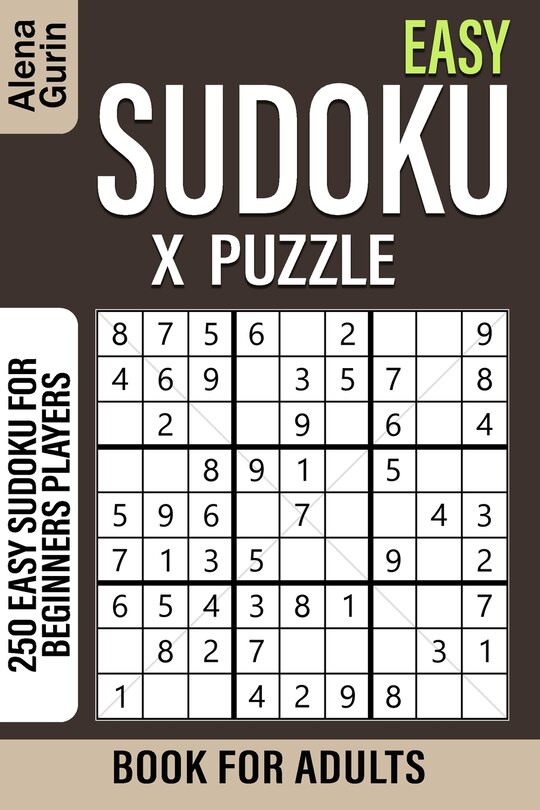 Front cover_Easy Sudoku X Puzzle Book for Adults