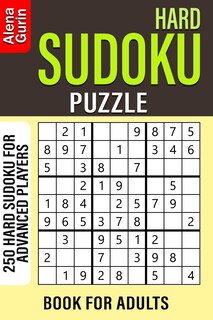 Front cover_Hard Sudoku Puzzle Book for Adults