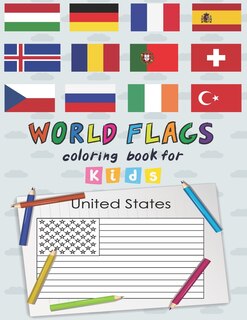 Couverture_World Flags The Coloring Book for kids
