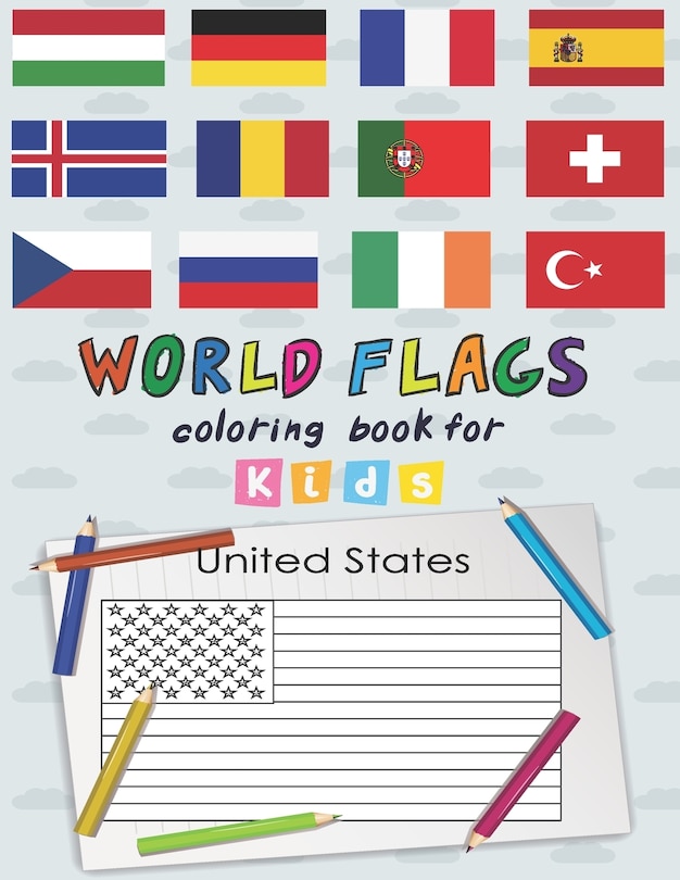 Couverture_World Flags The Coloring Book for kids