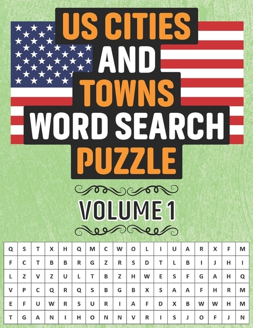 Front cover_US Cities And Towns Word Search Puzzle
