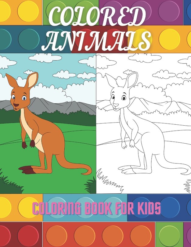 Couverture_COLORED ANIMALS - Coloring Book For Kids