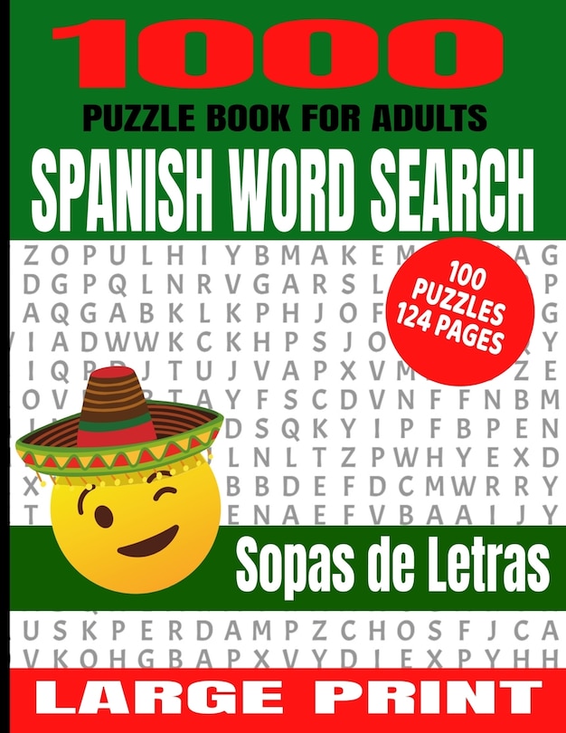 Couverture_1000 Puzzle Book for Adults Spanish Word Search 100 Puzzles