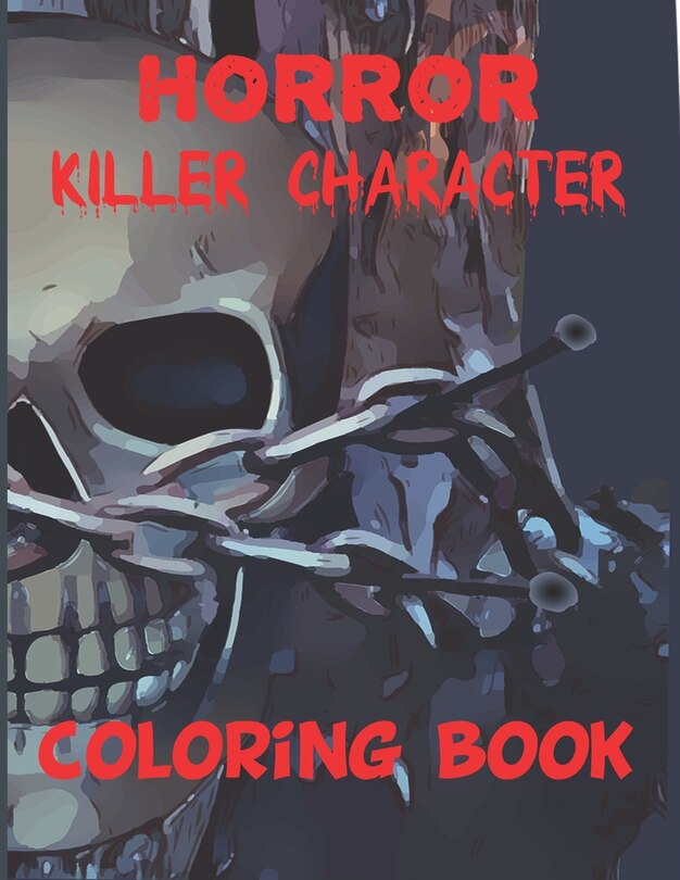 Front cover_horror killer character coloring book