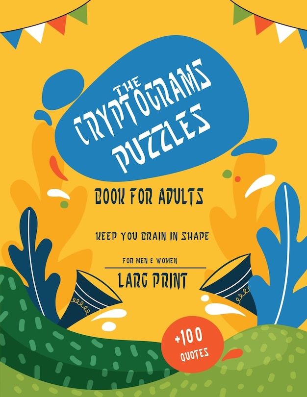 Front cover_TheCryptograms puzzles book for adults