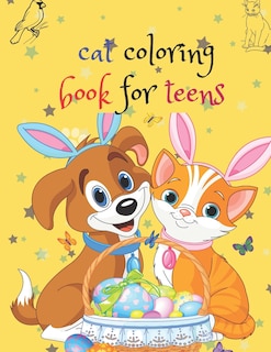 Front cover_cat coloring book for teens