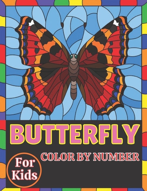 Front cover_Butterfly color by number for kids