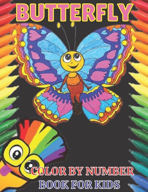 Couverture_Butterfly color by number book for kids