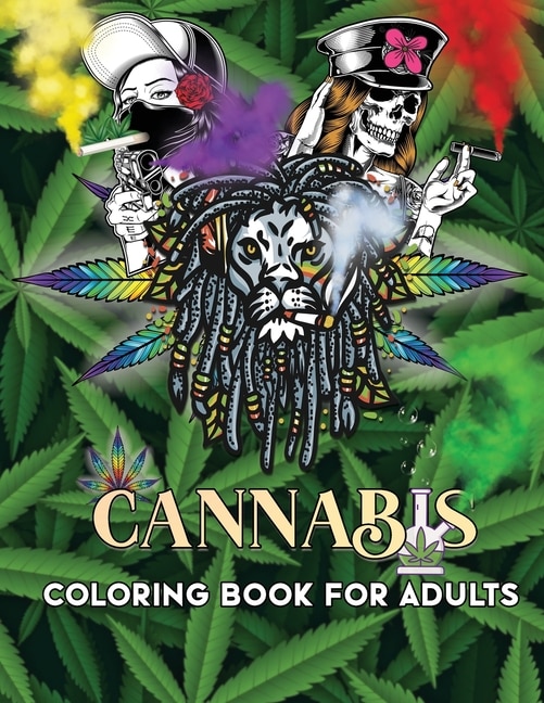 Front cover_Cannabis Coloring book for Adults