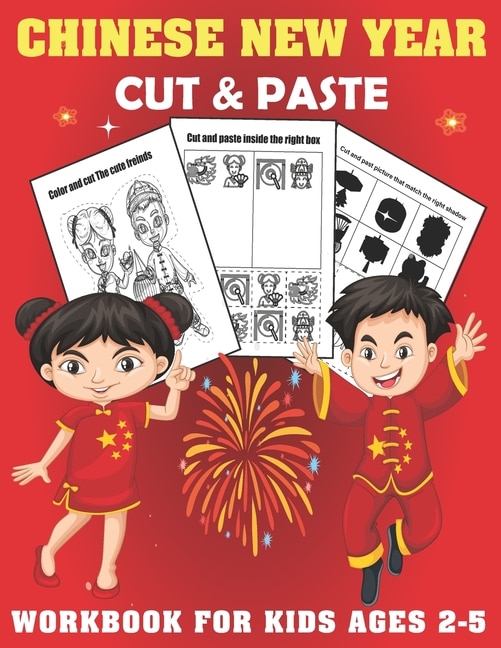Front cover_Chinese New year Cut And Past Workbook For Kids Ages 2-5