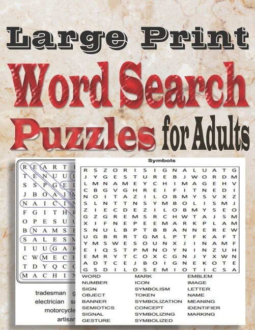 Large Print Word Search Puzzles for Adults: Word search book with a ...