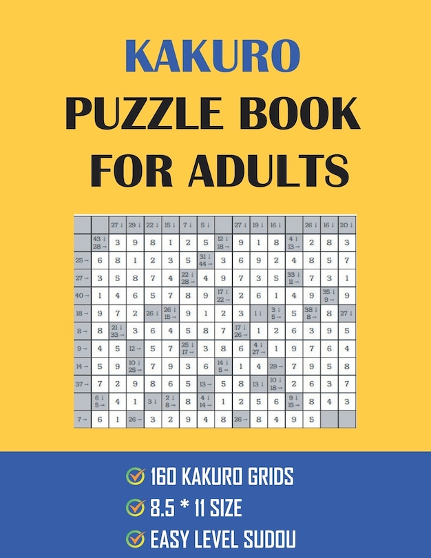 Front cover_Kakuro Puzzle Book For Adults