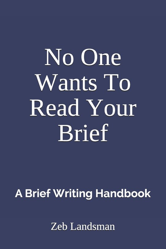 Couverture_No One Wants To Read Your Brief