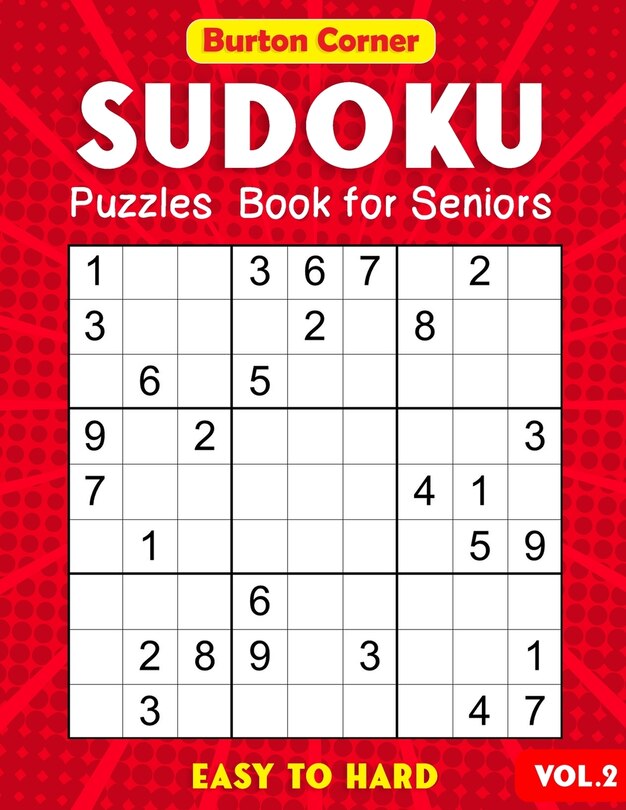 Front cover_Sudoku Puzzles Book for Seniors Easy to Hard