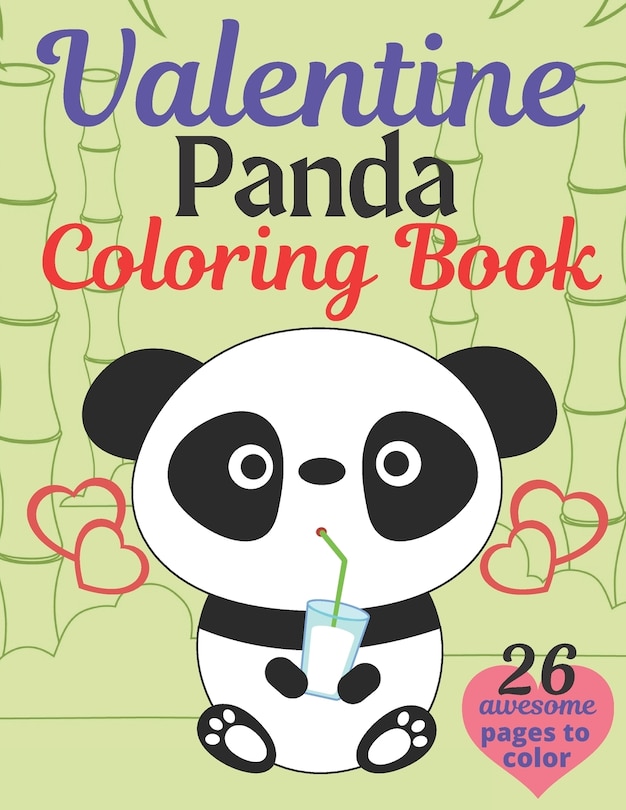 Front cover_Valentine Panda Coloring Book