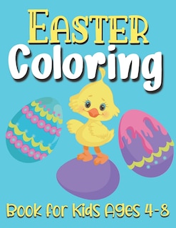 Front cover_Easter Coloring Book For Kids Ages 4-8