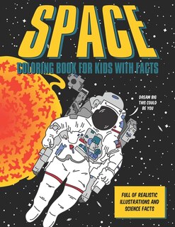 Front cover_Space Coloring Book For Kids With Facts