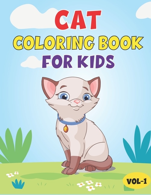 Front cover_Cat Coloring Book For Kids