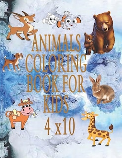 Front cover_Animals Coloring Book For Kids 4x10
