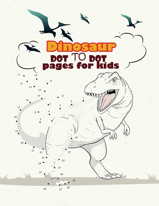 Front cover_Dinosaur Dot To Dot pages for kids