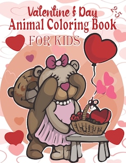 valentine's day animal coloring book for kids 2-5: Cute Coloring Book for Little Girls and Boys with Valentine Day Animal- great valentines gift for your kids or grandkids -lovely animals heart toddler -40 mages to color.