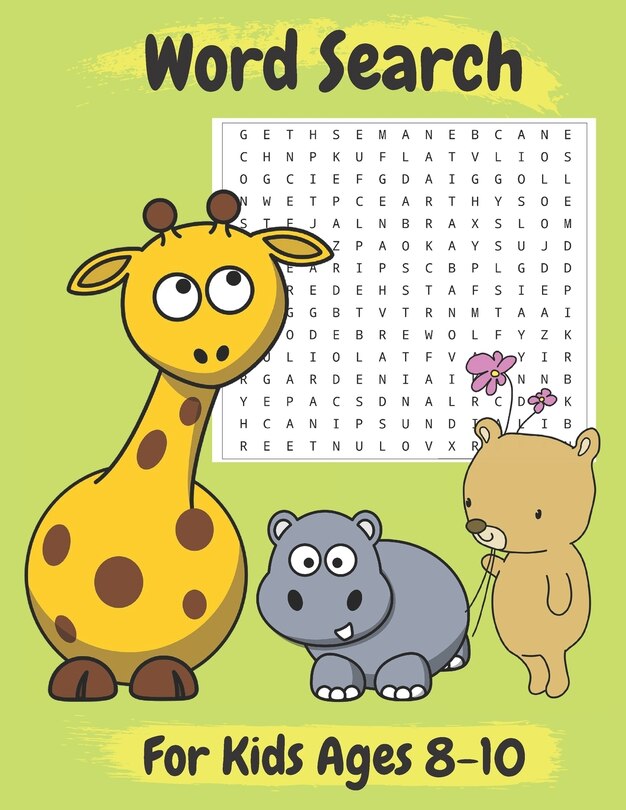 Front cover_Word Search For Kids Ages 8-10