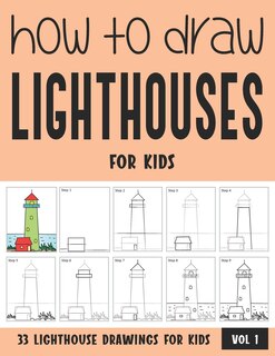 Front cover_How to Draw Lighthouses for Kids - Vol 1