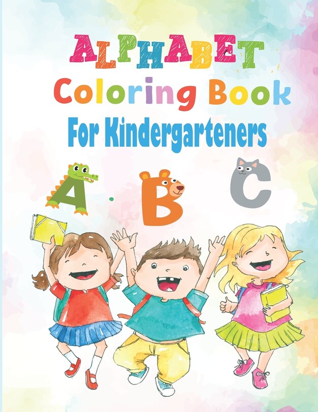 Front cover_Alphabet Coloring Book For Kindergarteners
