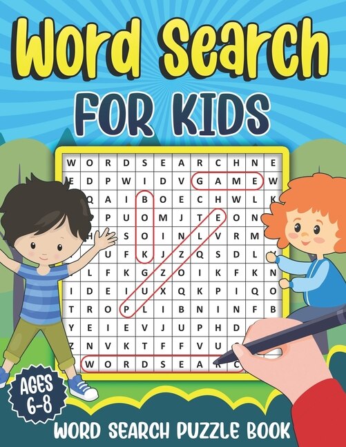 Front cover_Word Search for Kids Ages 6-8