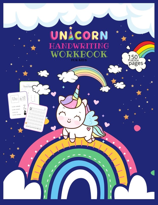Front cover_Unicorn Handwriting Workbook for Kids