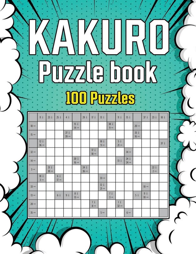 Front cover_kakuro Puzzle Book 100 Puzzles