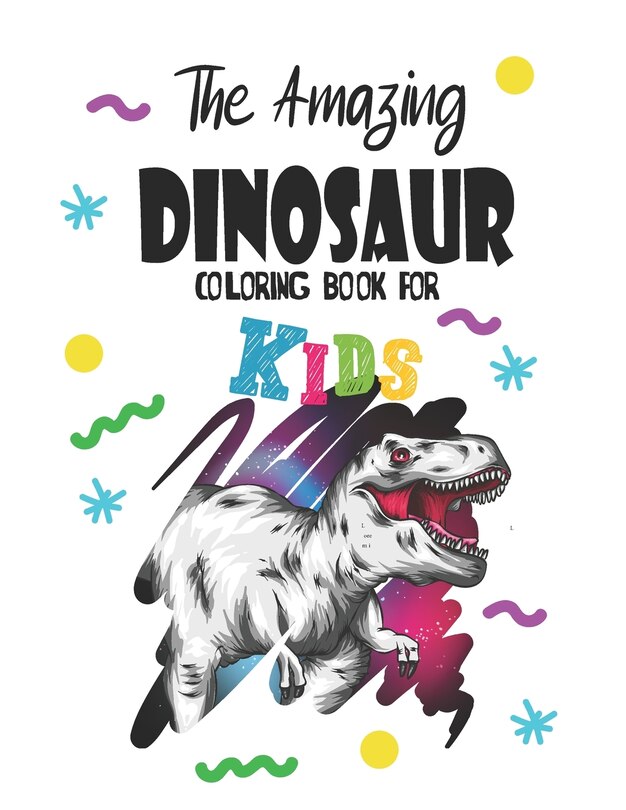 Front cover_The Amazing Dinosaur Coloring book for Kids