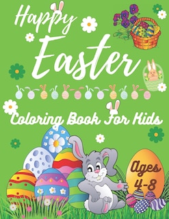 Couverture_Happy Easter Coloring Book for Kids Ages 4-8