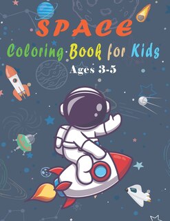 Front cover_space coloring book for kids ages 3-5