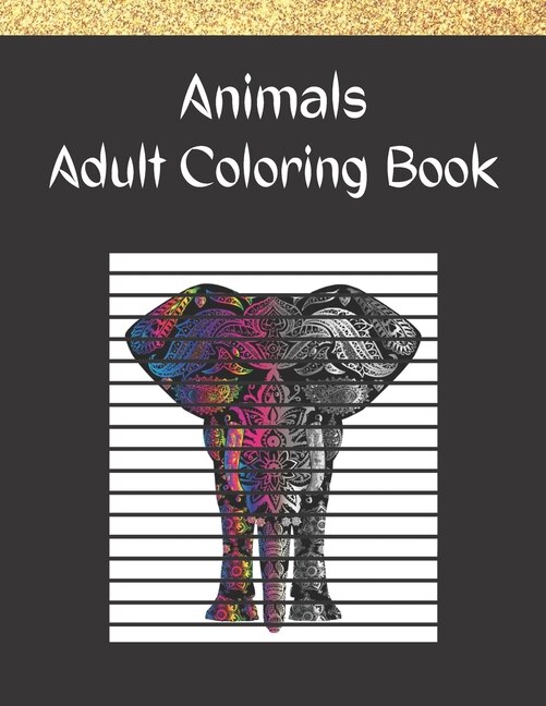 Couverture_Animals, Adult Coloring Book