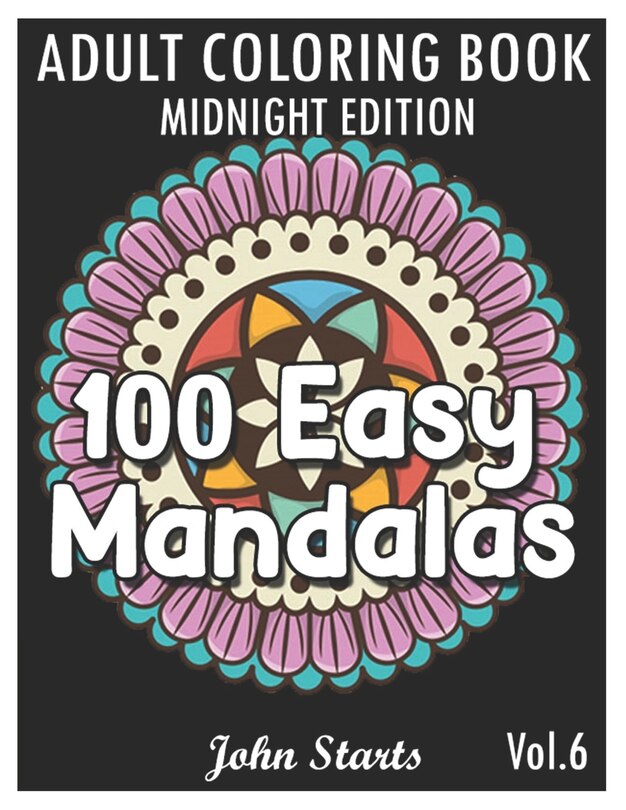 Couverture_100 Easy Mandalas Midnight Edition