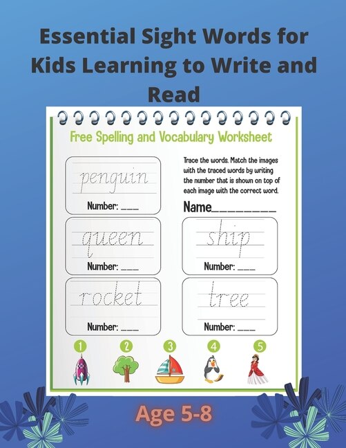 Front cover_Essential Sight Words for Kids Learning to Write and Read