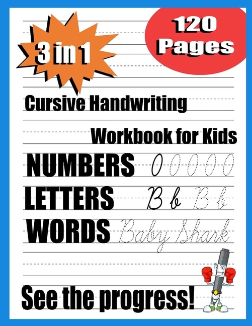 Front cover_cursive handwriting workbook for kids