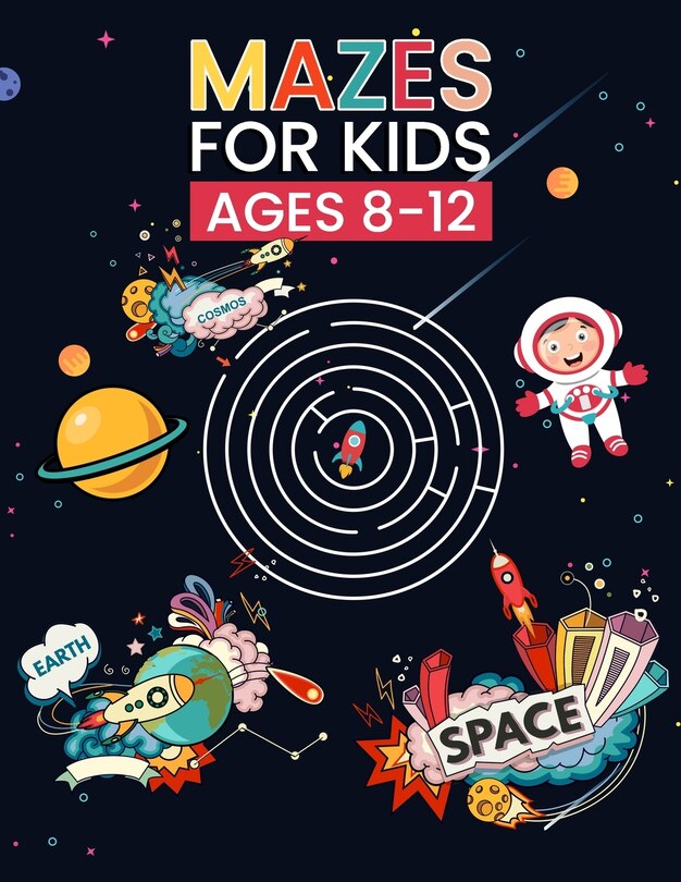 Front cover_Mazes For Kids Ages 8-12
