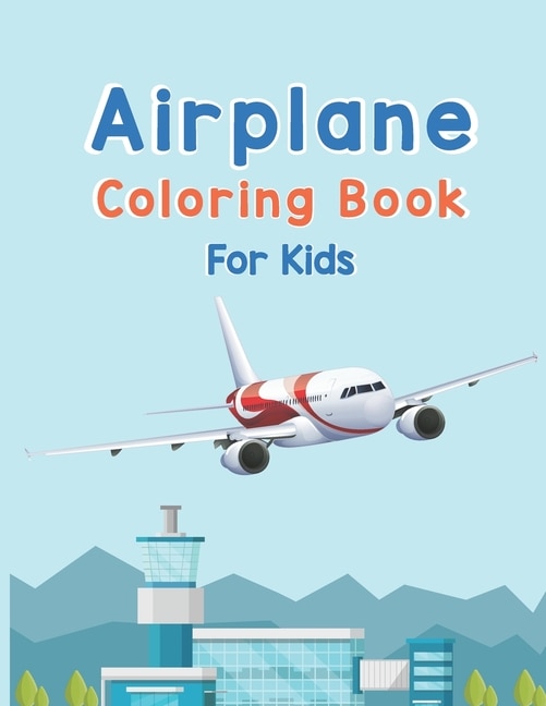 Front cover_Airplane Coloring Book For Kids