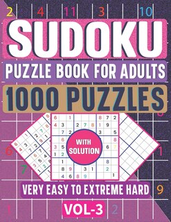 Front cover_1000 Very Easy to Extreme Hard Sudoku Puzzle Book for Adults