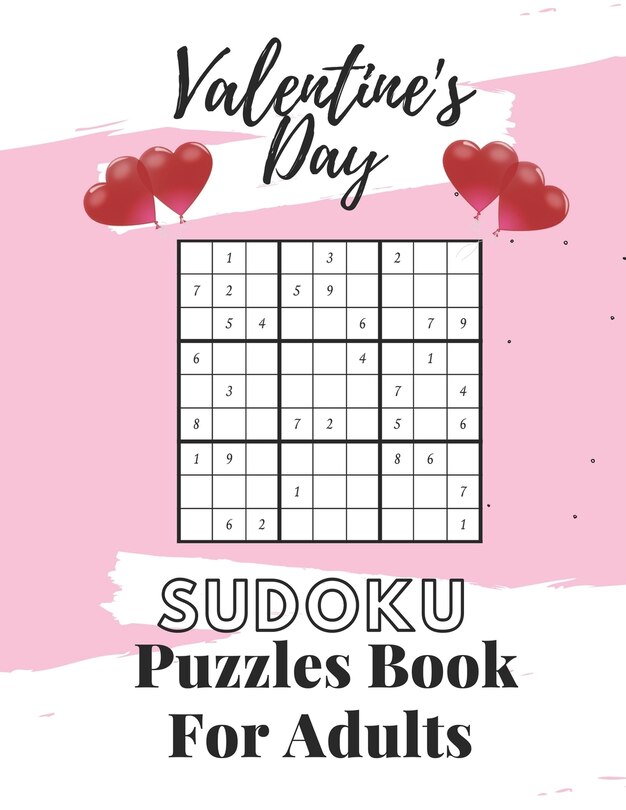 Front cover_Valentine's Day Sudoku Puzzles Book For Adults