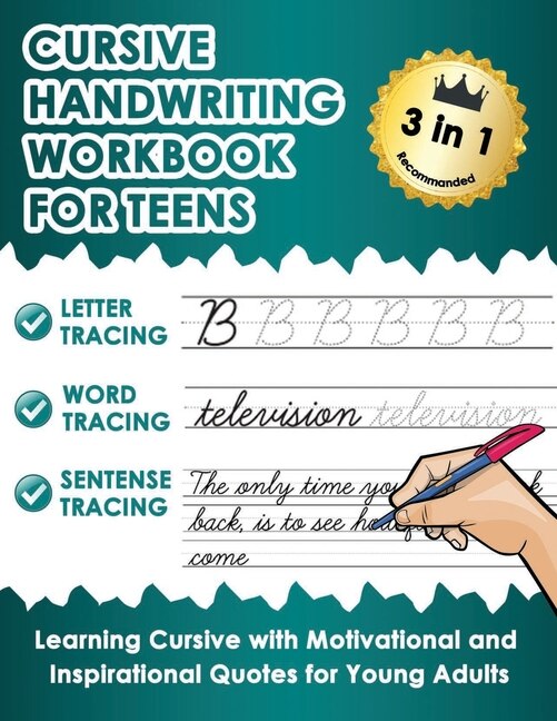 Front cover_Cursive Handwriting Workbook for Teens