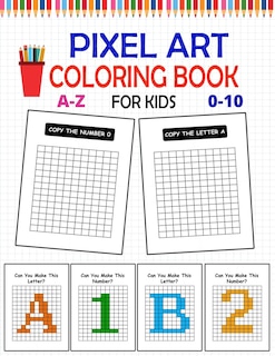 Front cover_Pixel Art Coloring Book For Kids