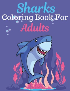 Front cover_Sharks Coloring Book For Adults