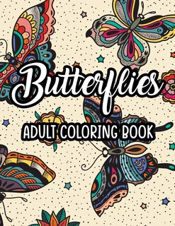 Front cover_Butterflies Adult Coloring Book