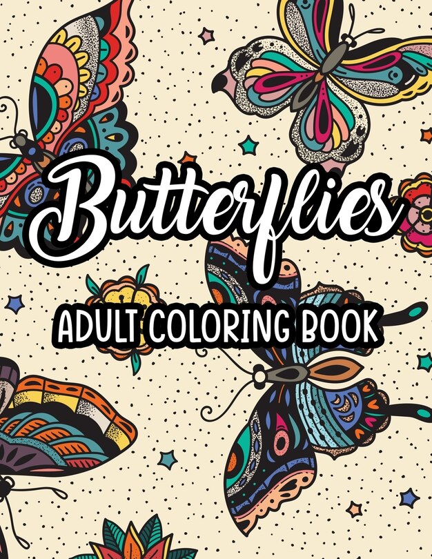Front cover_Butterflies Adult Coloring Book