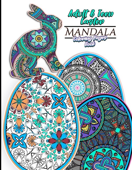 Front cover_Adult & Teen Easter Mandala Coloring Pages Book