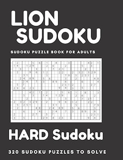 Front cover_Lion Sudoku - Sudoku puzzle book for adults, HARD Sudoku